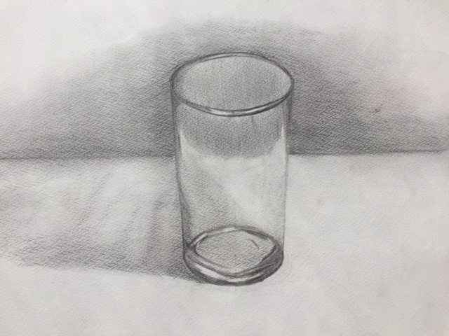 初心者鉛筆デッサン Vol 5 ガラスのコップを描いてみる ボンジョルノデザイン イタリア ミラノ工科大学社会人留学ブログ